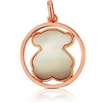 TOUS Colgante Camille de Plata Vermeil rosa con motivo Oso en Nácar