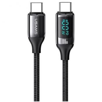 Cable USB-C 100W PD Carga Rápida 5A con Pantalla LED 1,2m Nylon Trenzado Reforzado E-Marker para Android y Macbook