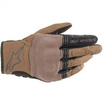 Guantes de Moto Alpinestars Copper Cortos y Ligeros con Protector en los Nudillos, Negro Marrón (L)