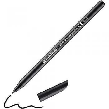 edding 1200 rotulador de color de trazo fino - negro - 1 rotulador - punta redonda de 1 mm - marcador dibujar y escribir