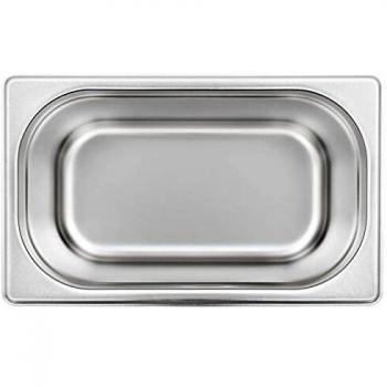 vidaXL 4X Bandejas Gastronorm Aparatos Casa Hogar Cocina Comedor Comida Cubertería Bufet Electrodomésticos GN 1/4 150 mm Acero Inoxidable Plateado