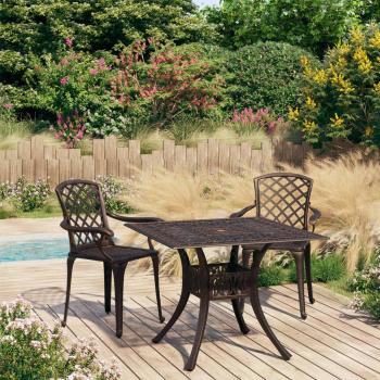 3-Piece Bronze Cast Aluminum Bistro Set