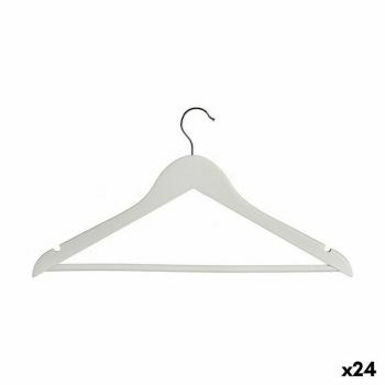 Pack de 72 Perchas de Madera Blanco Kipit