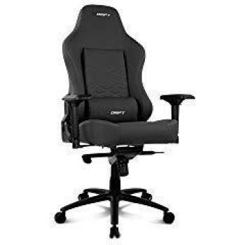 Drift DR550B - Silla Gaming Profesional, polipiel extra suave, reposabrazos ajustable 4D, piston clase 4, asiento basculante, altura regulable, respaldo reclinable, cojines lumbar y cervical, negro