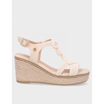Sandalia de Cuña Xti 142834 en Color Hielo con Altura de 8cm - Modelo para Mujer