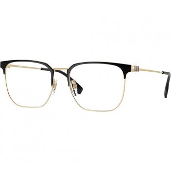 Burberry BE1383D Asian Fit 1109 Gafas Recetadas para Hombre Dorados, Armazones de metal dorado, ajuste asiático, lentes recetados de 55 mm