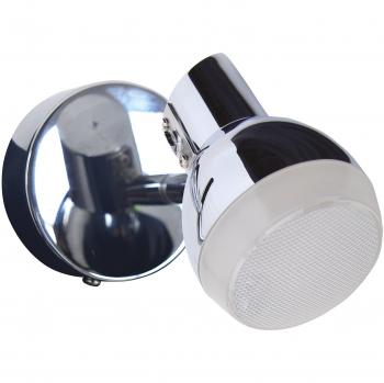 Foco LED de Pared Chromey con Luz Cálida 3000K, Acabado Cromado, Diseño Moderno y Materiales de Metal y Acrílico, Diámetro 8cm