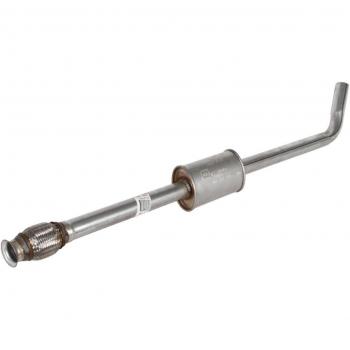 Silenciador central e intermedio BOSAL 282-825, compatible con múltiples modelos de vehículos, fabricado en acero resistente a la corrosión, diseñado para reducir el ruido del escape y mejorar el rendimiento del motor