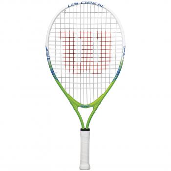 Wilson Us Open W/O - Raqueta de tenis para niños, color verde / blanco / azul, 21 pulgadas