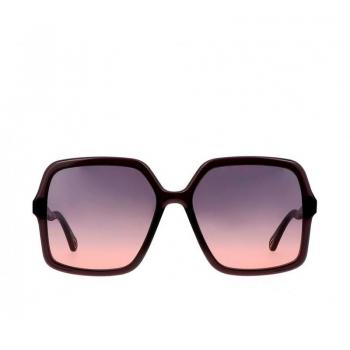 Chloé Chloe Square Womens Grey Blue Gradient CH0086S Zelie - One Size, Vintage Oversized Square Sunglasses with Acetate Frame, Gray female, Sizes: 58 MM