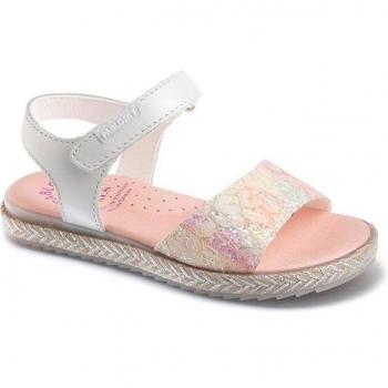 Sandalia Pablosky 420908 Niña Blanca - Sandalias de piel blancas para niñas, cómodas y de alta calidad