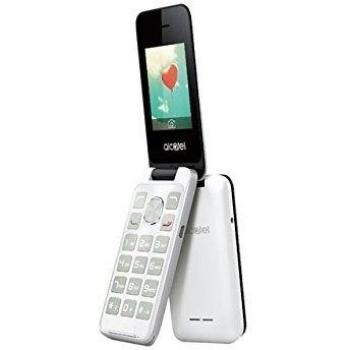 ALCATEL 2051D Móvil, Pantalla DE 2.4” 320 x 240 Pixeles, 2G, Cámara 2mpx, 8MB de RAM, 8MB de ROM, Batería 750mAh, Color Blanco