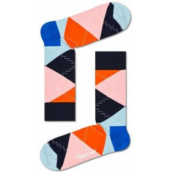 Happy Socks Jumbo Argyle Patterned Socks - Orange, Light Pink, Light Blue, Blue - Size: 41-46