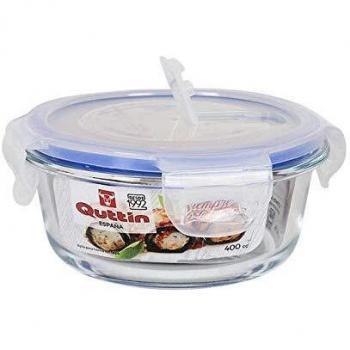 Quttin Fiambrera Redonda con Tapa Hermética, 15 cm, Multicolor, Talla Unica