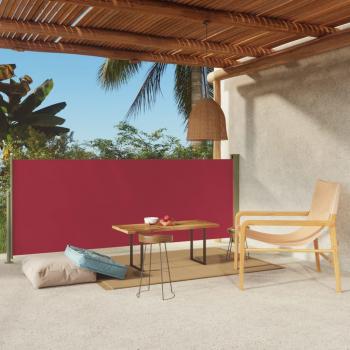 Toldo lateral retráctil de jardín 117x300 cm en color negro, crema, azul y rojo