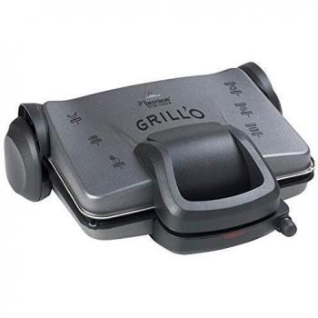 Bestron Viva Italia Parrilla Grill de Contacto 1800W Color Negro y Gris, Dimensiones 31x22 cm