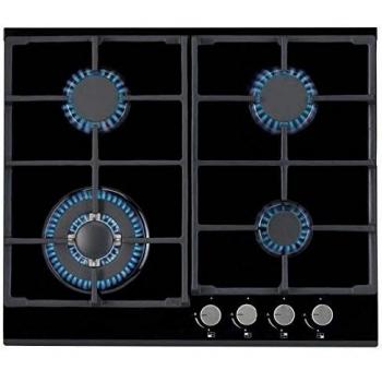 Jocel Placa a Gas Encastrable de Cristal JP4GV011091, 4 quemadores, Ignición automática