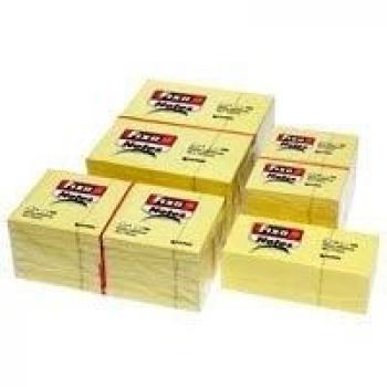 PACK 12 BLOC NOTAS ADHESIVAS 76X76MM FIXO AMARILLO