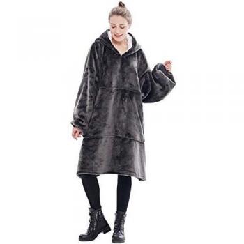 Sudadera con Capucha de Gran tamaño, la Original Sherpa con Bolsillo Frontal Grande, Suave y acogedora, con Capucha, 1 tamaño para Todos, Manta de TV para Hombres, Mujeres, Adolescentes y niños