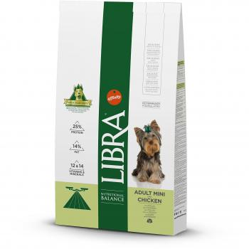Libra Adult Mini Chicken Dog Food 8Kg - Alimento completo y equilibrado para perros adultos de raza pequeña con delicioso sabor a pollo
