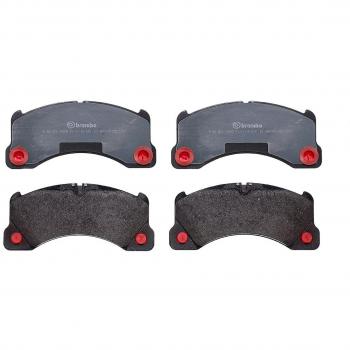 Brembo P65021 Low-Met Alloy Steel Front Disc Brake Pad Set for Porsche/VW