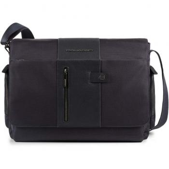 Bolso Mensajero Piquadro Azul con Compartimento para Laptop de 14 y 41 cm