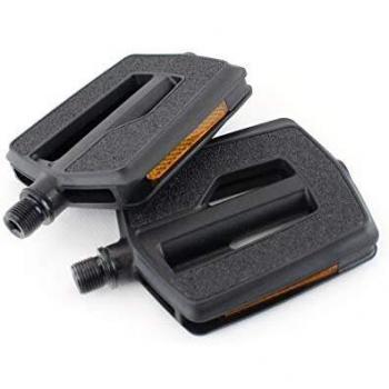 CONTEC City-/Tourpedal 'Quick Deluxe +' SB-verpackt, 9/16', gedichtetes Industrielager, Griptape Flacher einteiliger Nylon-Körper, Antirutsch: rutschfeste Trittfläche mit Sandpapier, CrMo Stahl-Achse, gedichtete Lager, mit Reflektor, 340g