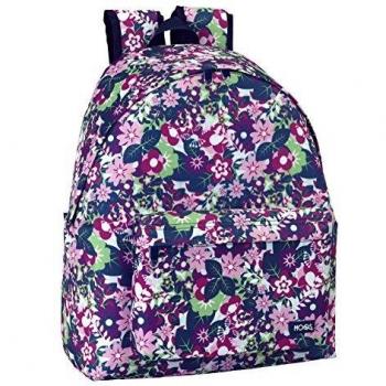 Safta Moos-Tot Flores Mochila, Color Violeta