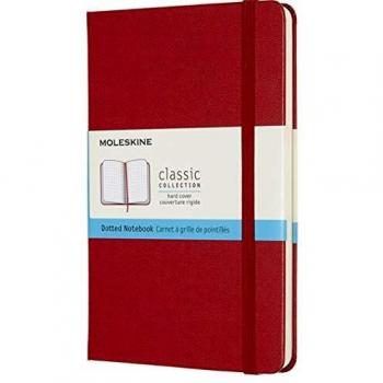 Cuaderno Moleskine Mediano Dotted Tapa Dura Rojo Escarlata