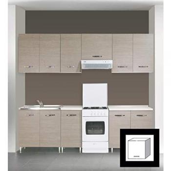 Kit Cocina Pared 1 Puerta con Scolapiatti 60x30xh49 cm - Color Larice