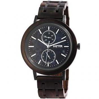 Raptor Reloj de Pulsera de Acero Inoxidable y Madera RA20278-001 Edición Limitada con Movimiento de Cuarzo Mármol