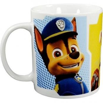 Paw Patrol 0121979 Chase, Marshall y Escombros Taza de café 320 ml, Porcelana, Color Blanco