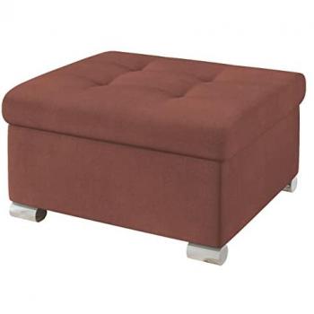 Puf Reposapiés Comfivo 115, acolchado, tapiz Venus Velvet 2918, dimensiones 70 x 68 x 41 cm, patas de plástico