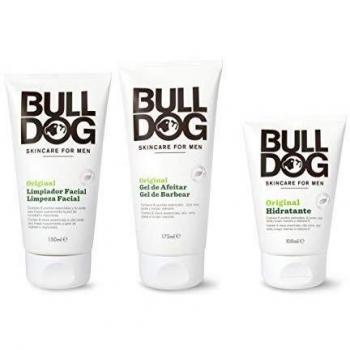 Bulldog Cuidado Facial para Hombres - Kit Rutina Cuidado Facial Hidratante Original , Gel Limpiador Facial 150 ml + Gel de Afeitar 175 ml + Crema Hidratante 100 ml, Blanco