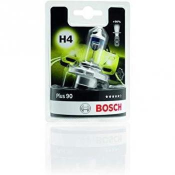 Lámpara incandescente halógena BOSCH H4 Plus 90% 12V, 60/55W, faro de carretera BOSCH 1 987 301 077