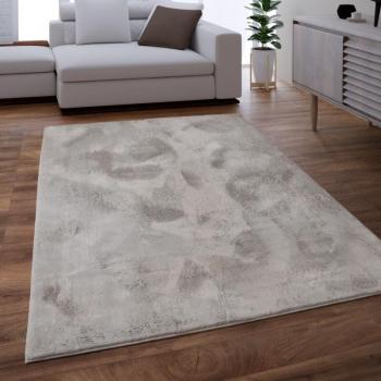 Alfombra de Salón Lavable en Lavadora Suave de Pieles Imitación Pelo Largo Gris 240x340 cm