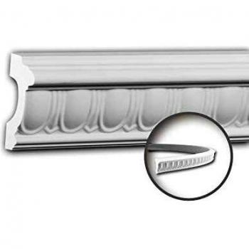 Moldura Decorativa Flexible de Estuco Profhome 151330F Diseño Atemporal Clásico Blanco 2 m