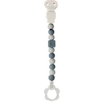 Nattou Cadena de silicona, Para todos los modelos, Sin BPA, 27.5 x 3.3 x 1.7 cm, Silicon, Gris/Blanco