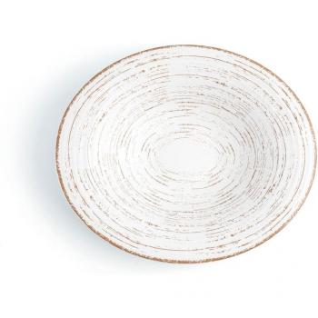 Plato Hondo de Porcelana Ariane Tornado White 29cm Bicolor Decorado Profesional