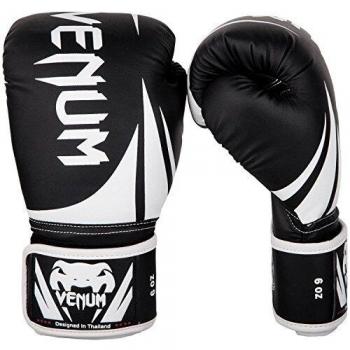 VENUM Challenger 2.0 Kids Guantes de Boxeo, Unisex-Youth, Negro/Blanco, 8-Ounce