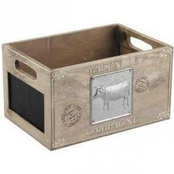 Francés Trug Almacenamiento Caja De Madera Corral Pizarra Chic Vintage Estilo Rustico