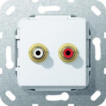Gira RCA Audio Connector White 563303