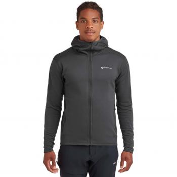 Montane Men's Fury Lite Hooded Fleece Jacket - Lightweight, Midnight Grey