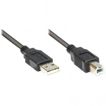 Cable USB 2.0 A a B de 3 m, negro