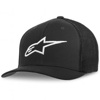 Alpinestar Ageless Stretch Mesh Hat Tapa Trasera Flexible en Malla elástica, Hombre, Black/White, S/M