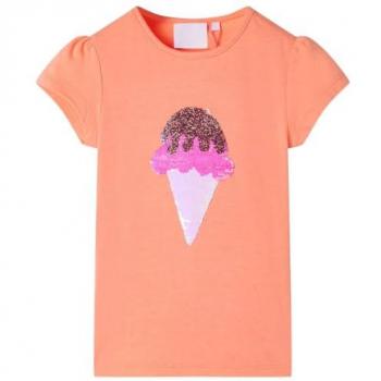 Camiseta Infantil Naranja Neón 92