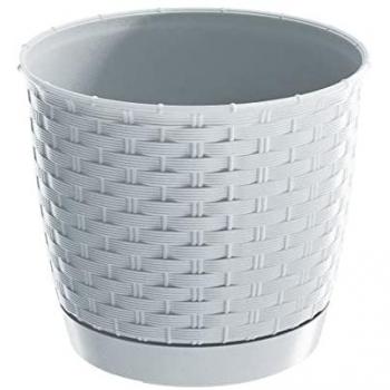 Maceta Ratolla Redonda 1,2L - Diseño Elegante y Alta Calidad, Color Blanco