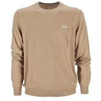 Guess Daniel Men's Beige Round-Neck Pullover Knitwear
