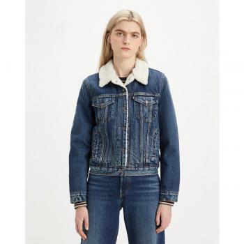 Levi's® Women's Original Sherpa Trucker Jacket - Classic Denim, Casual Style, Size M