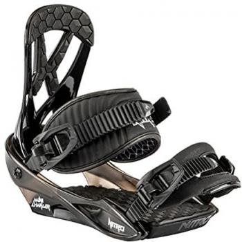 Nitro Charger Mini Fijaciones de Snowboard para Niños, Color Negro, Modelo S